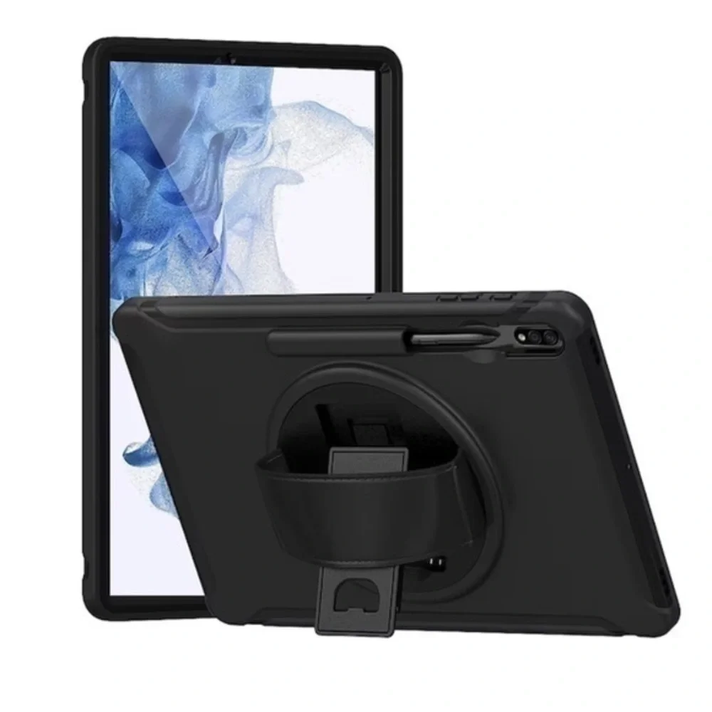 PROTECTION Hand Strap Series Case for Samsung Galaxy Tab S8+ - Black